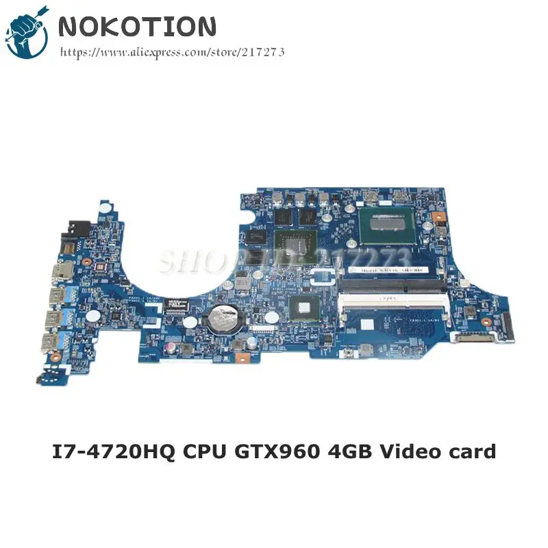 NOKOTION материнская плата для ноутбука Acer aspire VN7 591 591G GTX960 4 ГБ GDDR5 NBMUV11002