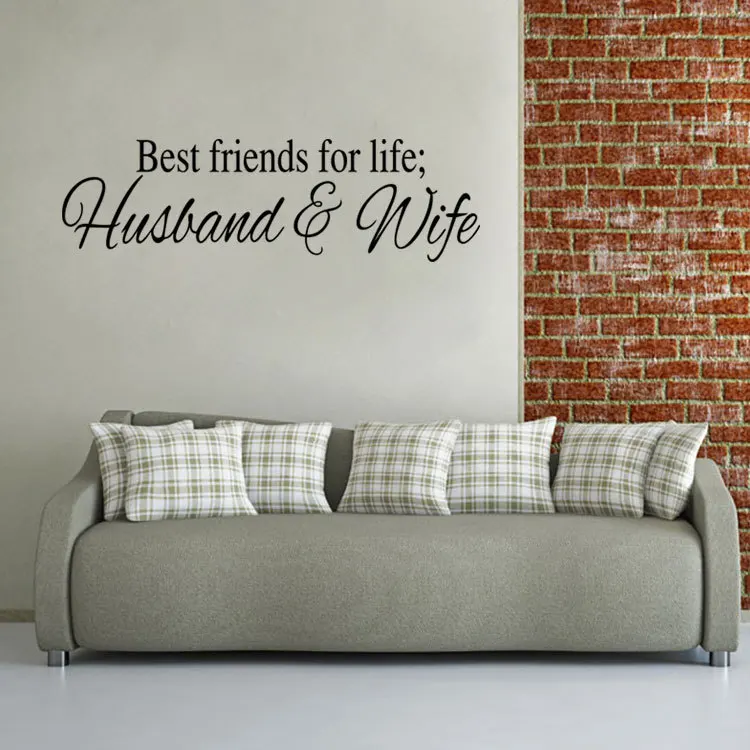 Наклейка на стену с цитатой английская монограмма декор для гостиной спальни |