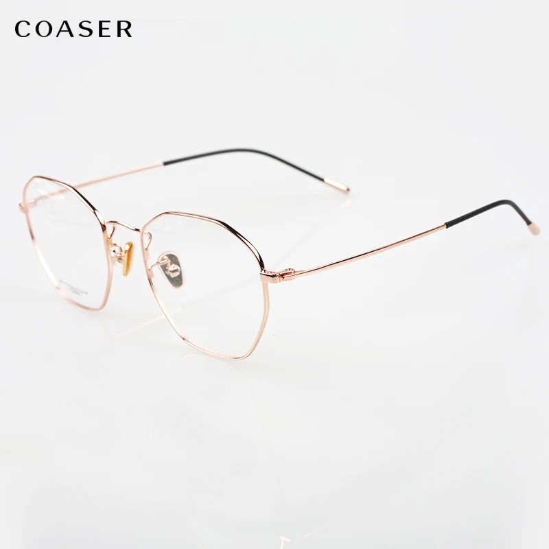 Титановые оптические очки винтажные круглые для чтения близорукости мужчин