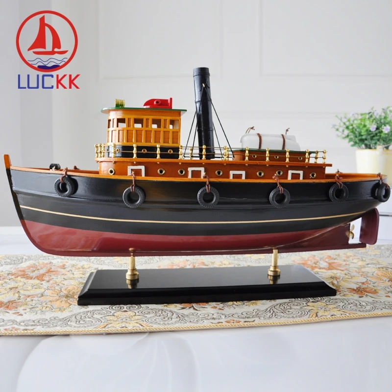 LUCKK 45 см Скандинавская деревянная модель корабля для рыбы домашняя внутренняя
