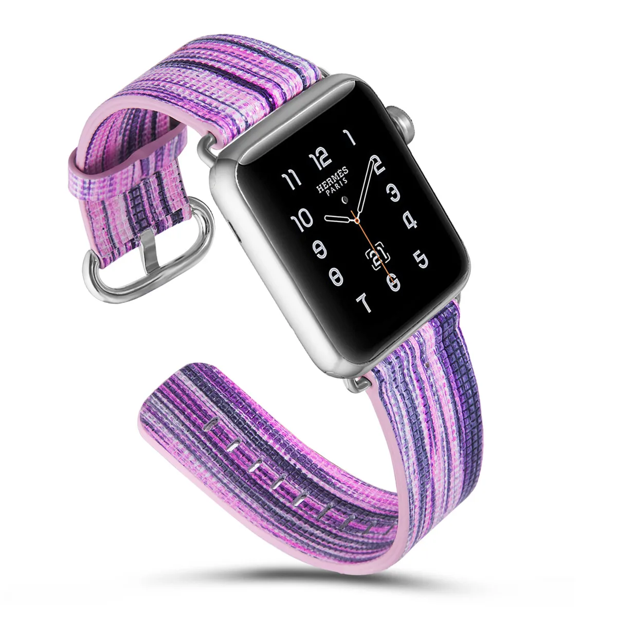 Ремешок для часов Apple Watch цветной ремешок из натуральной кожи в полоску 1/2 мм|band for