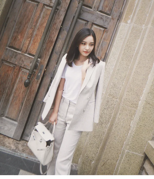 

2020 fashion Women Slim Fit Pant Suits 2 pieces sets Formal Office Lady Work Business Career Suit Top Selling OL suits plus size