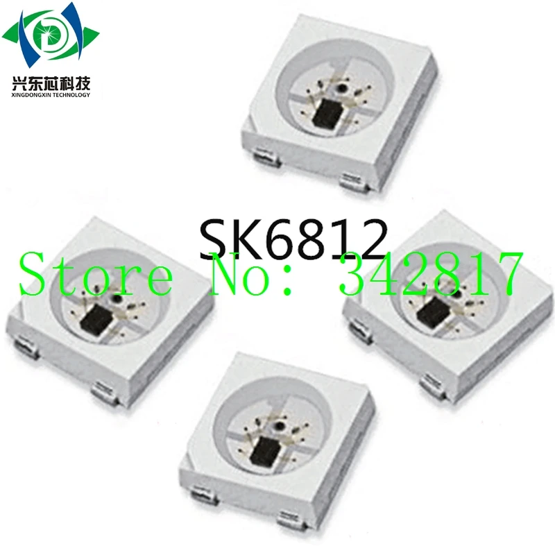 SK6812 (аналогичный WS2812B) RGB 5050 SMD индивидуально адресуемый цифровой светодиодный чип