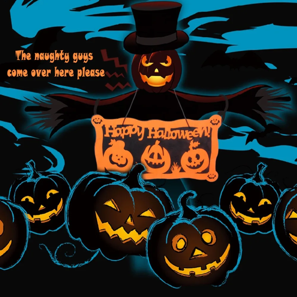 1 шт. x jack o фонари Тыква Ведьма баннер Фетр стример Хэллоуин украшения для входной