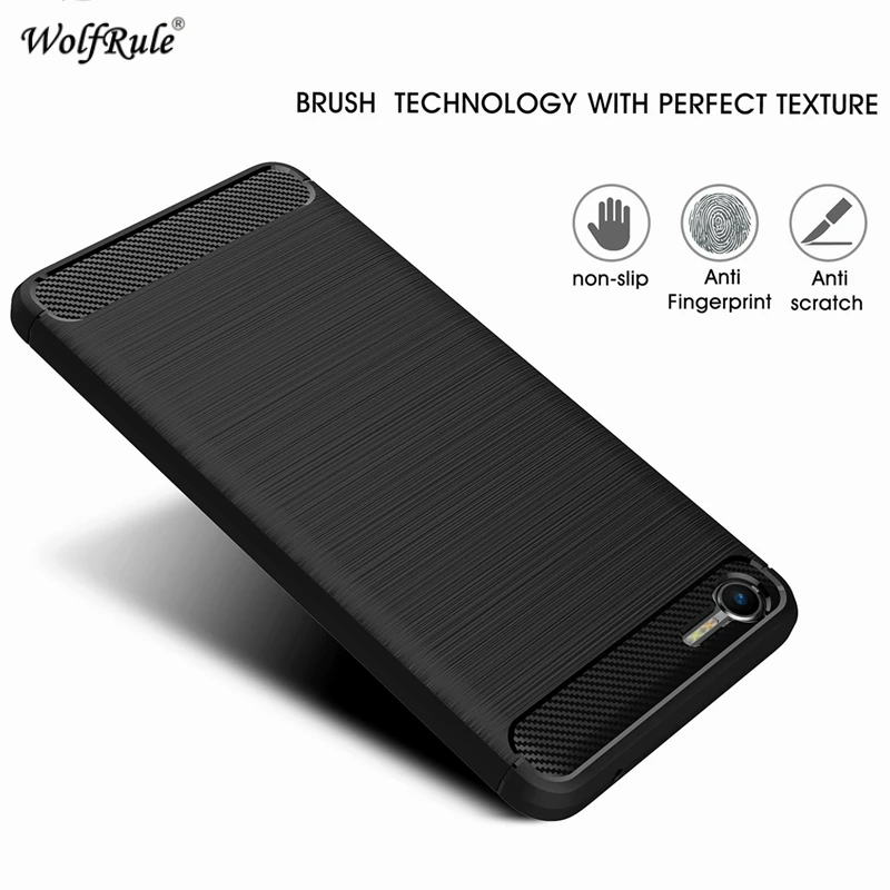WolfRule For Meizu E2 Case Cover Shockproof Soft TPU Brushed Back M2E 5.5'' |