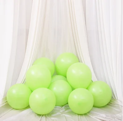 Matte fruit green 5 шт. матовый розовый латексный воздушные шары 10 дюймов 2,2 г баллоны с гелием надувные свадебные украшения Воздушные шары товары для дня рождения - Цвет: Matte fruit green