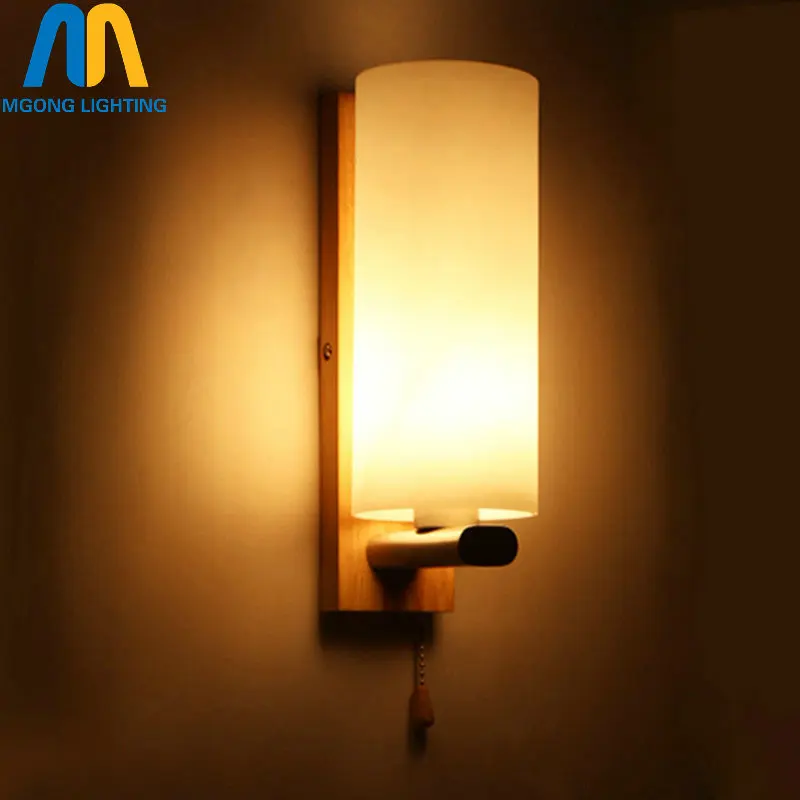 Деревянная светодиодная винтажная настенная лампа E27 110 220 В|wall lamp light|wall sconce