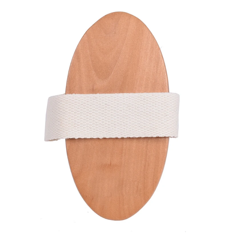 

TREESMILE Bath Brush Manufacturers Wholesale Wooden Handleless Body Shower Brush Natural Bristle Exfoliating Massage Bath Brush