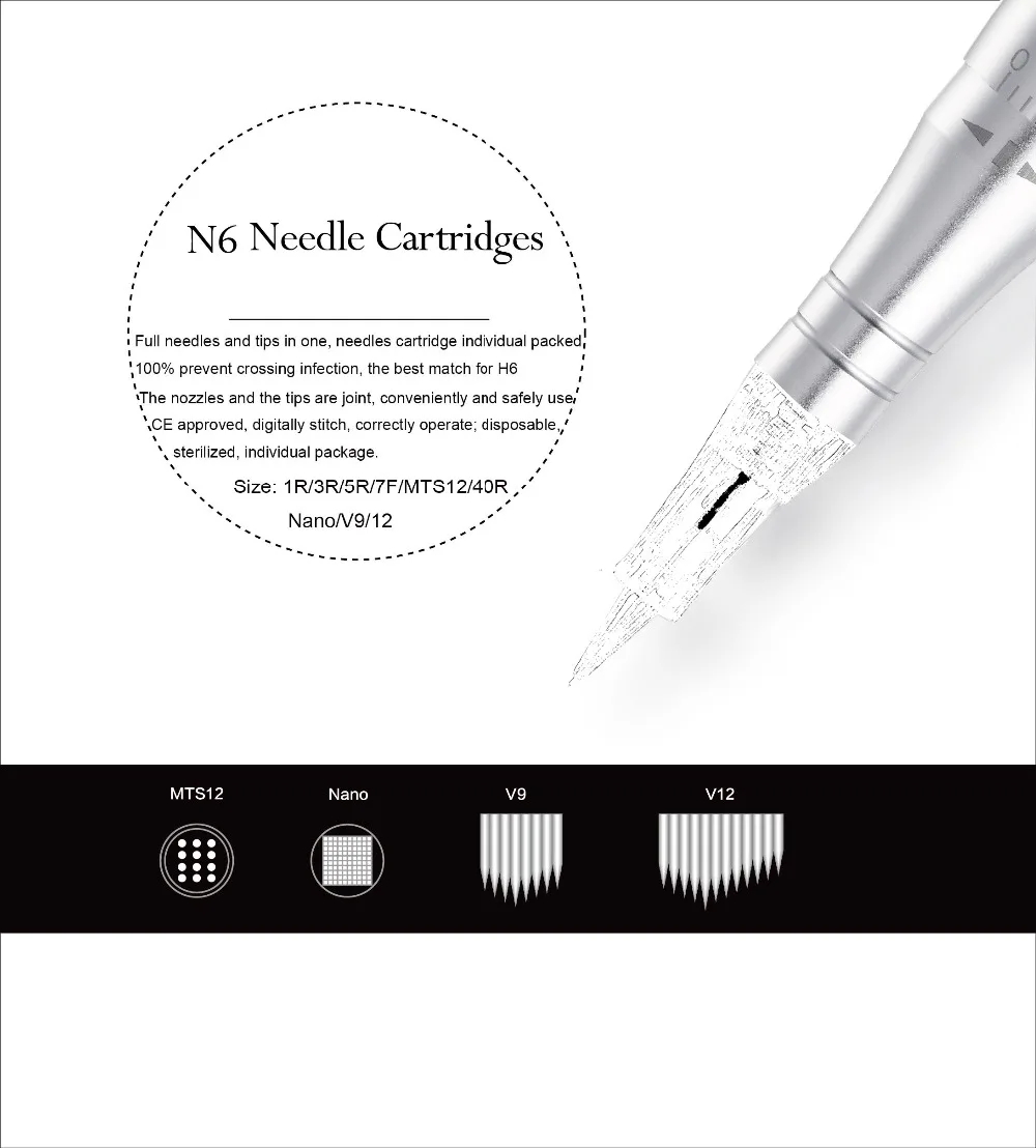 FAMISOO одноразовые стерильные иглы картридж для перманентного макияжа тату машина