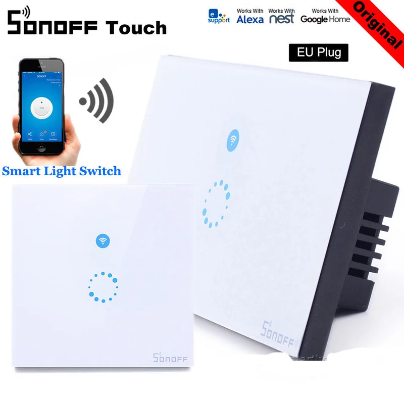 Sonoff TOUCH EU US Touch/WiFi/433 RF/APP пульт дистанционного управления умный Wifi настенный