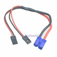 ec3 male plug to 2 jr male plugs connector battery conversion cable lead