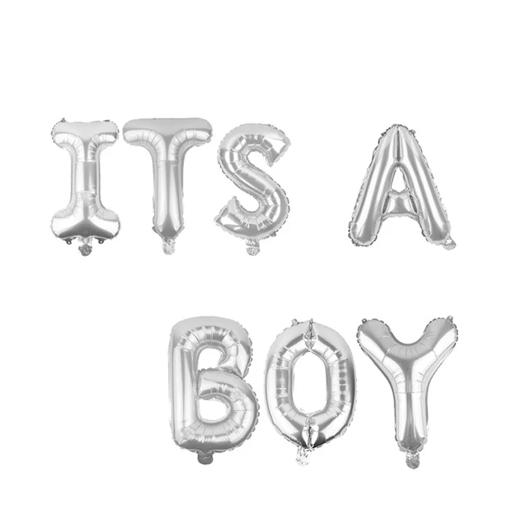 Its A Boy Silver Doriwoo Baby Shower 16 дюймов Oh Baby фольгированные шары это мальчик или девочка пол раскрывают розовые и золотые воздушные шары Babyshower принадлежности для детской вечеринки - Цвет: Its A Boy Silver