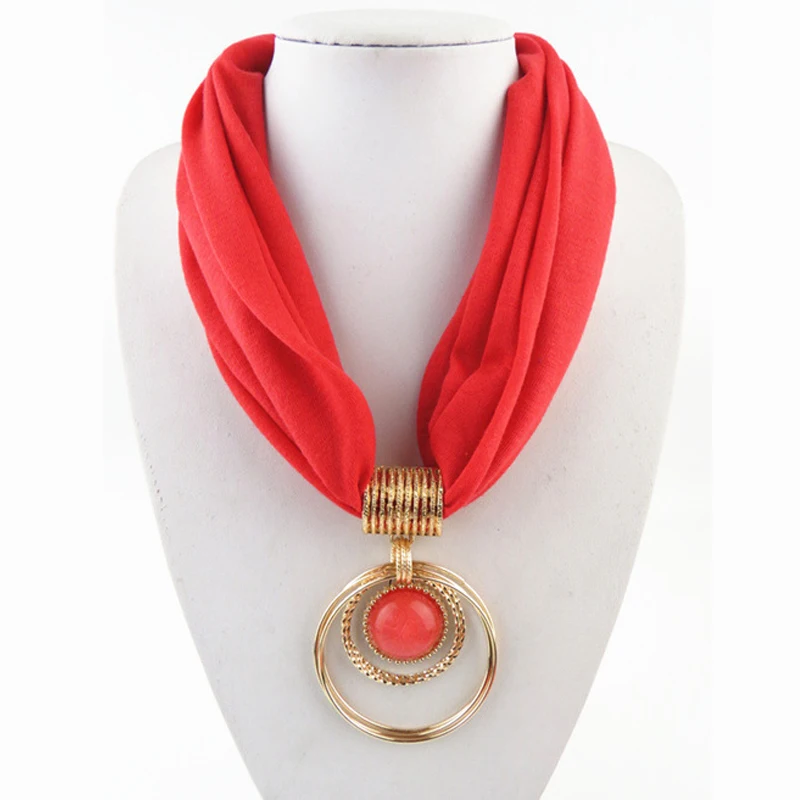 Женский шарф-Кольцо из полиэстера с плетением в этническом стиле |