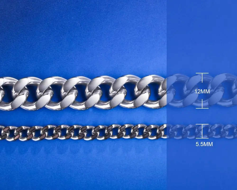 DNSCHIC Cuban Miami Link for Men Necklace Gold Chain Stainless Steel 5.5mm Hip Hop Mens hip-hop wholesale | Украшения и