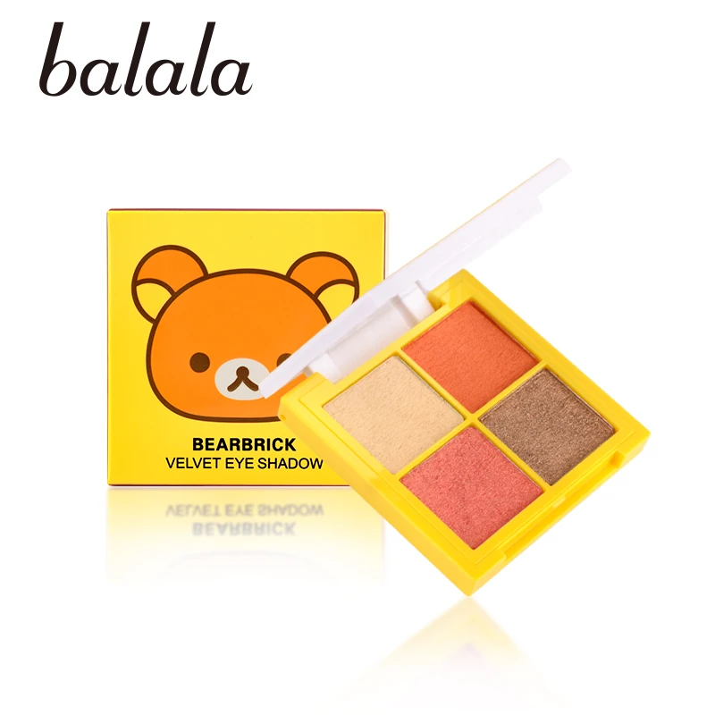 BALALA Bearbrick бархатные тени для век Палитра Eye Makup тени для век супер сценическая подходящая палитра Косметический макияж набор телесных теней для век