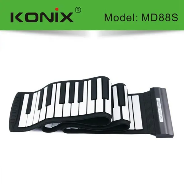Новое поступление Гибкая силиконовая USB 88 клавишная клавиатура MIDI электронная