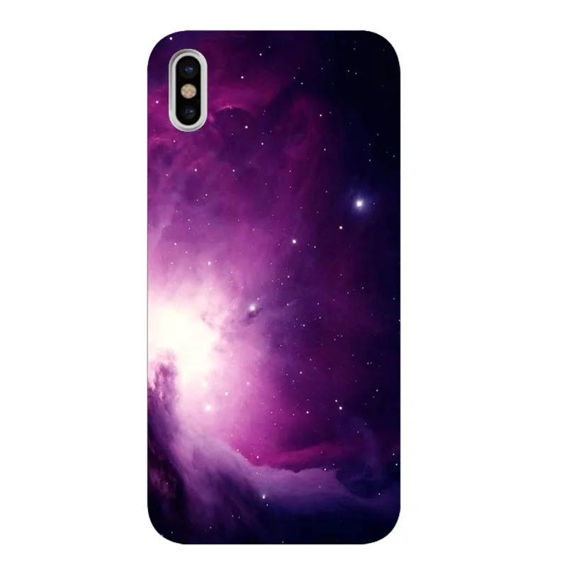 Interstellar фиолетовый Космическая Звезда окрашенный телефон Мягкий чехол для iPhone 8 7 6