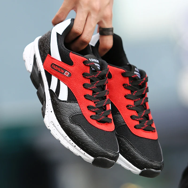 Designer brand autumn men's sport shoes fashion mesh lace up casual men trainers 4 colors zapatillas deportivas hombre | Обувь