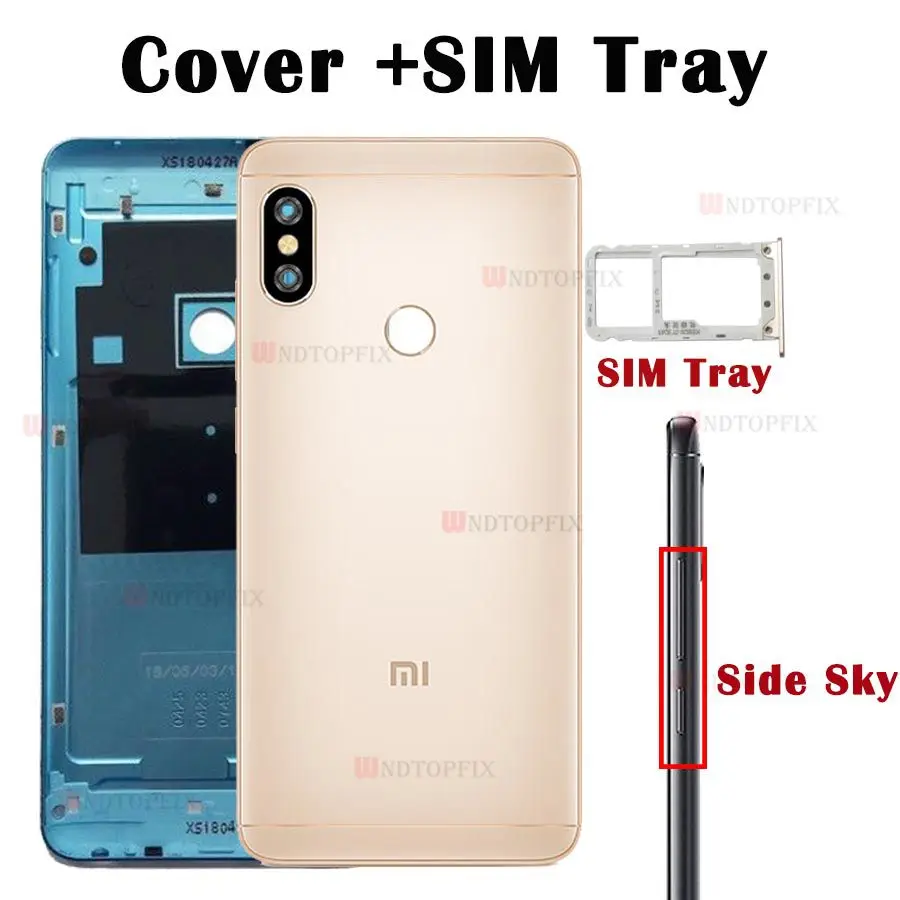 Новый оригинальный корпус для Xiaomi Redmi Note 5 Pro крышка аккумулятора запасные части
