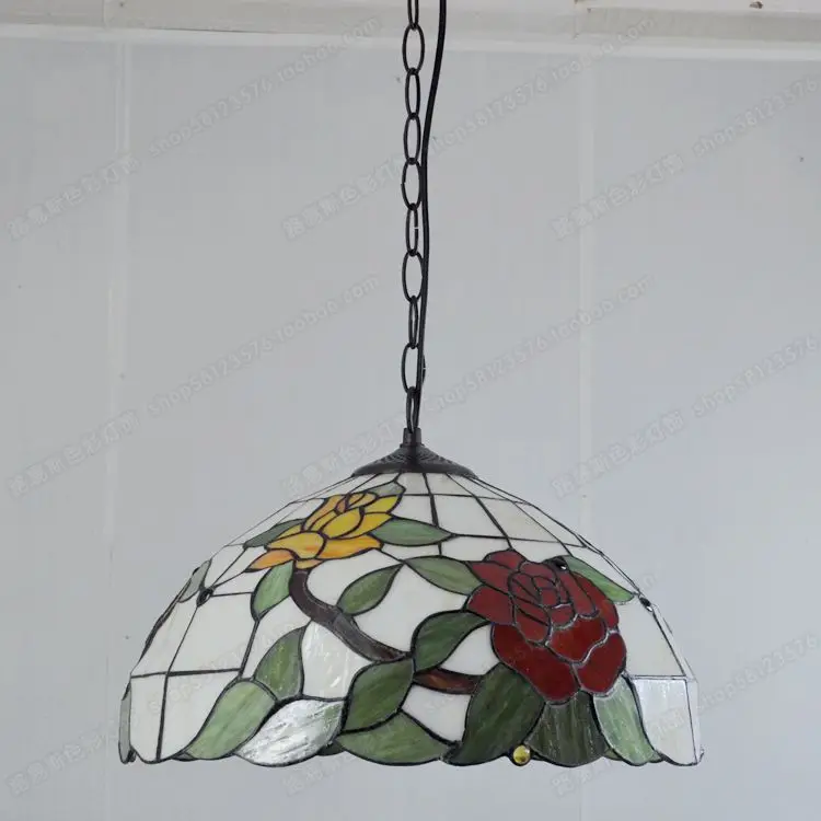 16 дюймовая стеклянная люстра с цветком пиона Tiffanylamps настольная гостиная сад