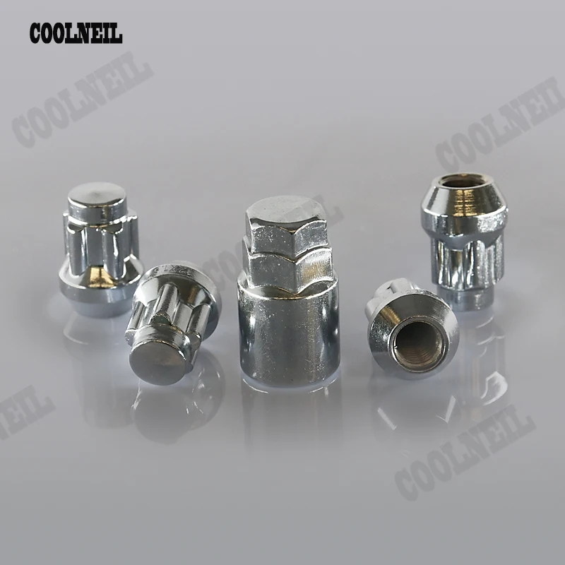 4 шт. M12x1.5MM замковые гайки колеса стопорные гайки с ключом для toyota, Honda, KIA, BYD