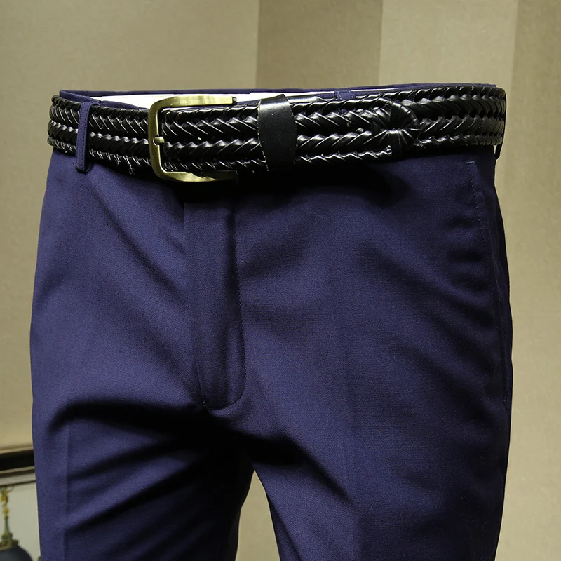 Мужские строгие брюки темно-синие Костюмные для мужчин мужские офисные