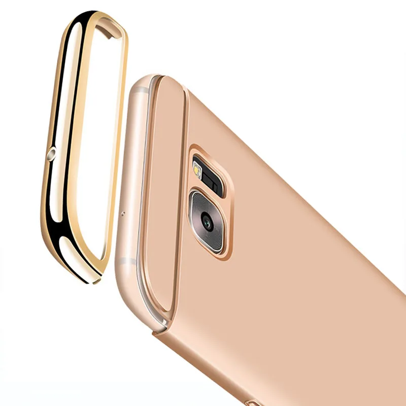 Semgceken Роскошные 3 в 1 чехол для Samsung Galaxy S6 Edge S6Edge g9250 оригинальный золотой тонкий