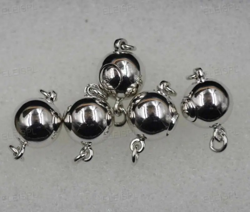 

Sterling silver clasp Inserted bar buttons 8mm 10mm round