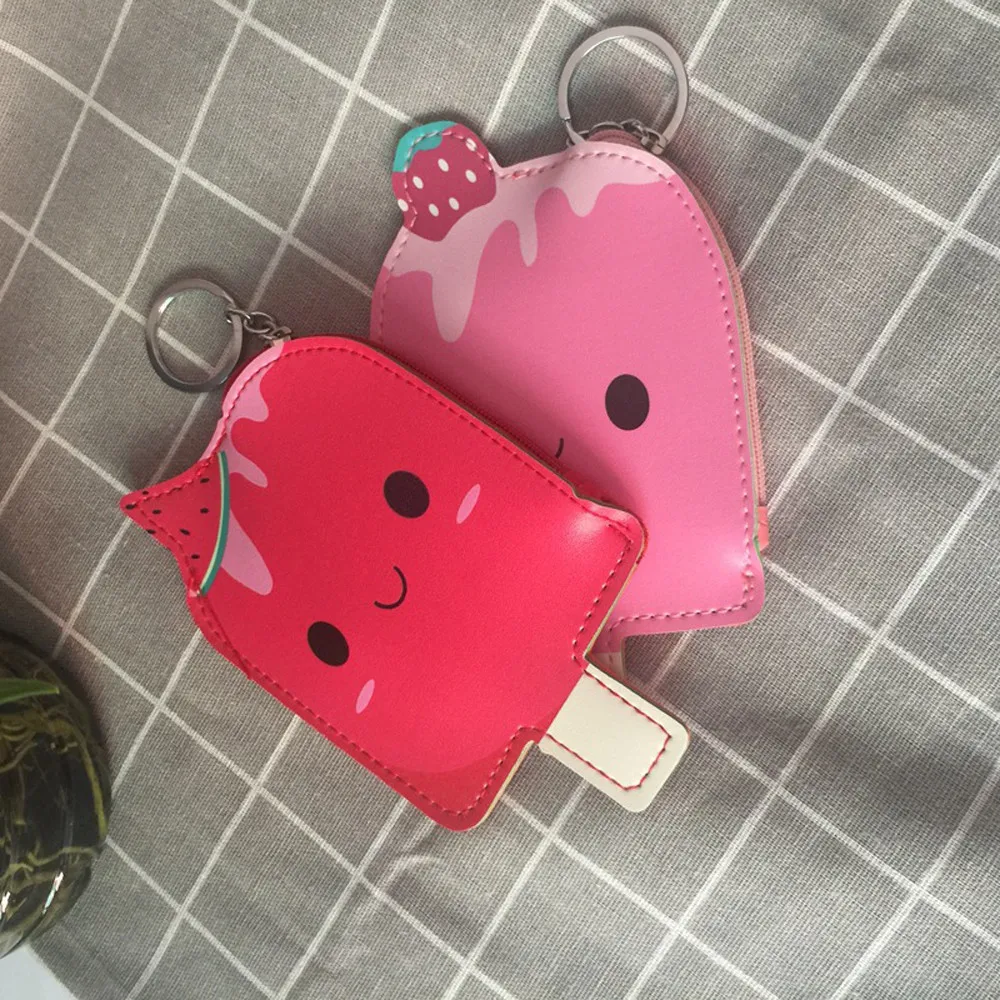 Женский кошелек Ms. mini сумка кошельки сумки милый эскимо кожаный чехол для ключей