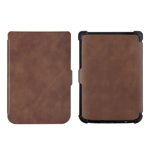 brown Gligle чехол из тонкой кожи чехол для электронной книги PocketBook Touch Lux 4 627 HD 3 632 Basic 2 616 читалка термополиуретановая оболочка 300 шт./лот - Цвет: brown