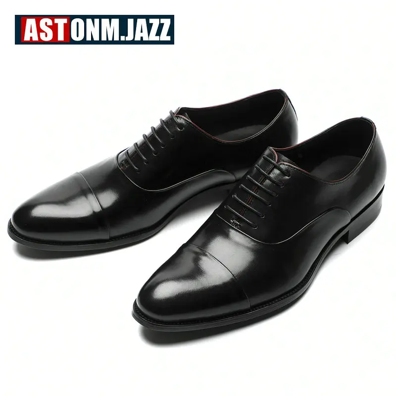 Мужские кожаные повседневные туфли черные из натуральной кожи мужские