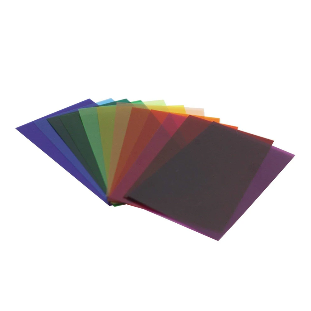 Набор фильтров для фотостудии 12 цветов с рассеянным гелевым фильтром|Аксессуары