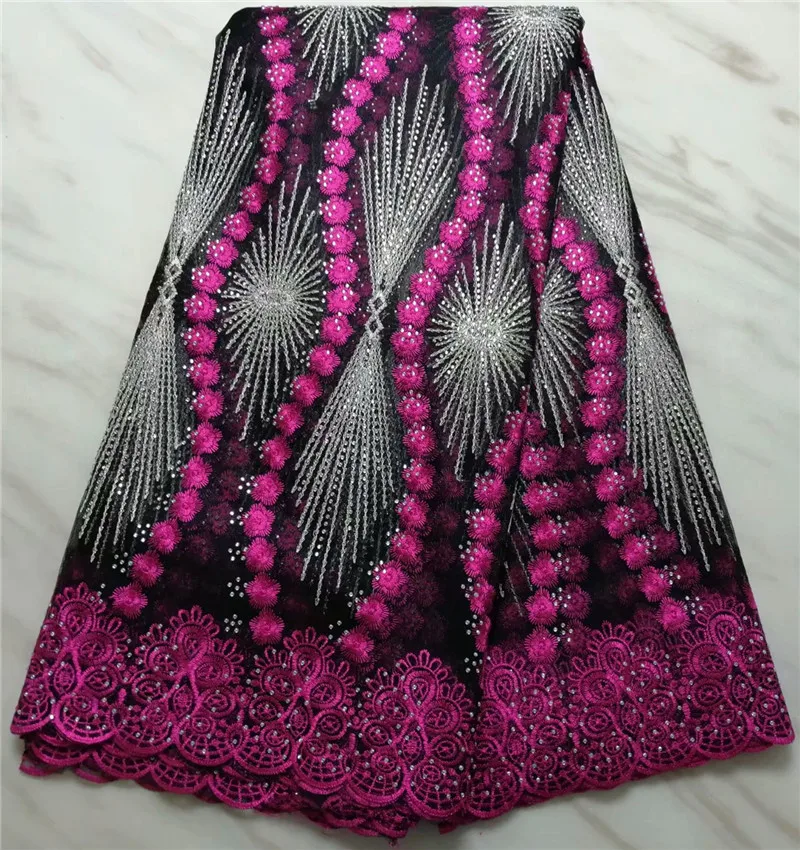 

luxury design african lace fabric with rhinestone high quality 2019 tull lace nigerian lace fabrics for party dress