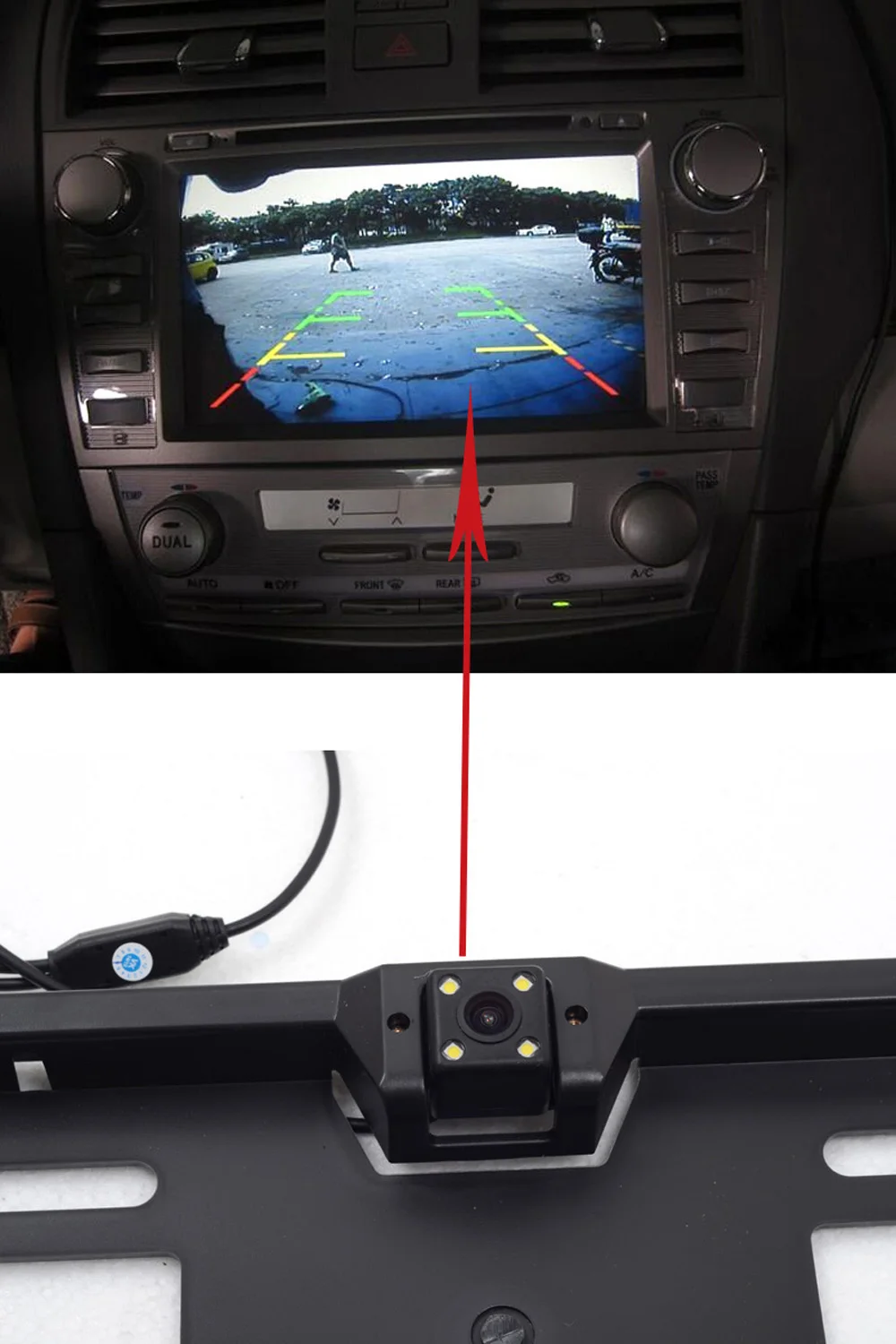 

EU Car License Plate Camera Plate Number Camera Night vision Rear view Parking Assistance (only for EU Car Size number plate)