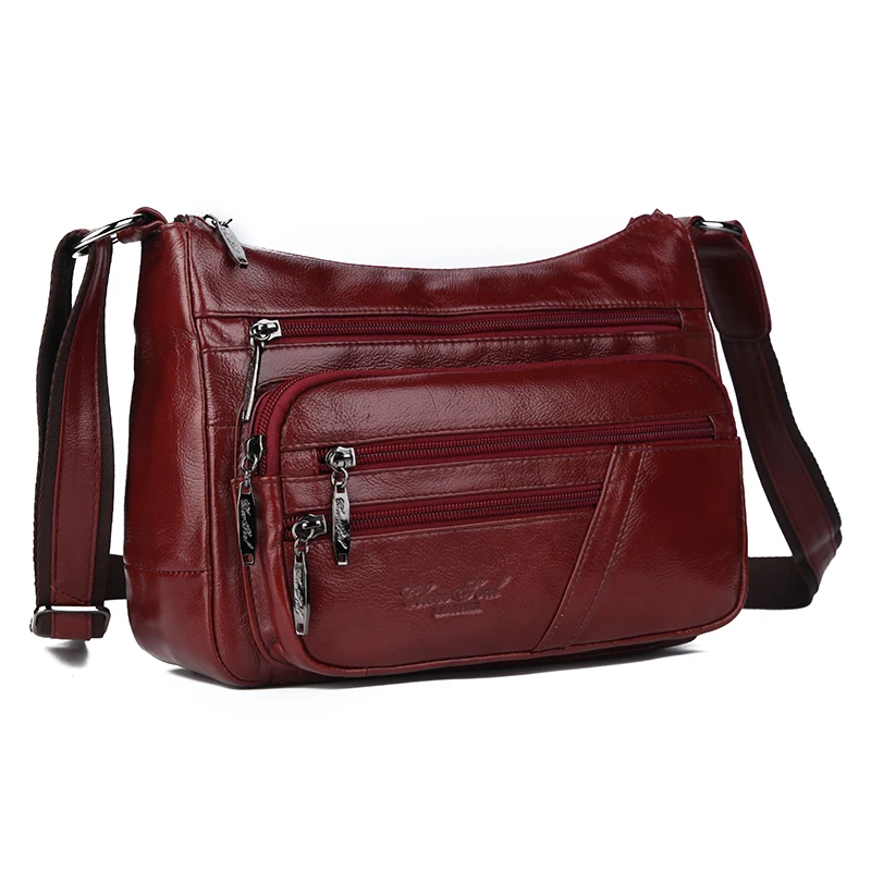 Женская сумка на плечо из 100% натуральной кожи женский Хобо первого слоя воловьей