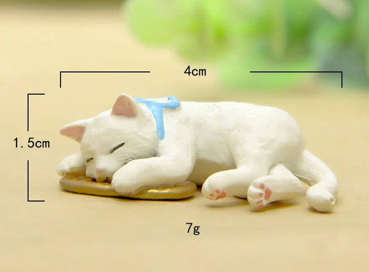 Kawaii Lucky Cat Смола ремесло фигурка бонсай для домашнего декора миниатюрное украшение для сада в виде Феи аксессуары современная модель животного статуя - Цвет: Style b