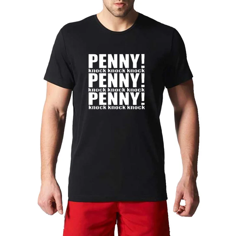 Лето 2017 г. Шелдон Купер Пенни футболка в стиле панк Для мужчин мужская майка