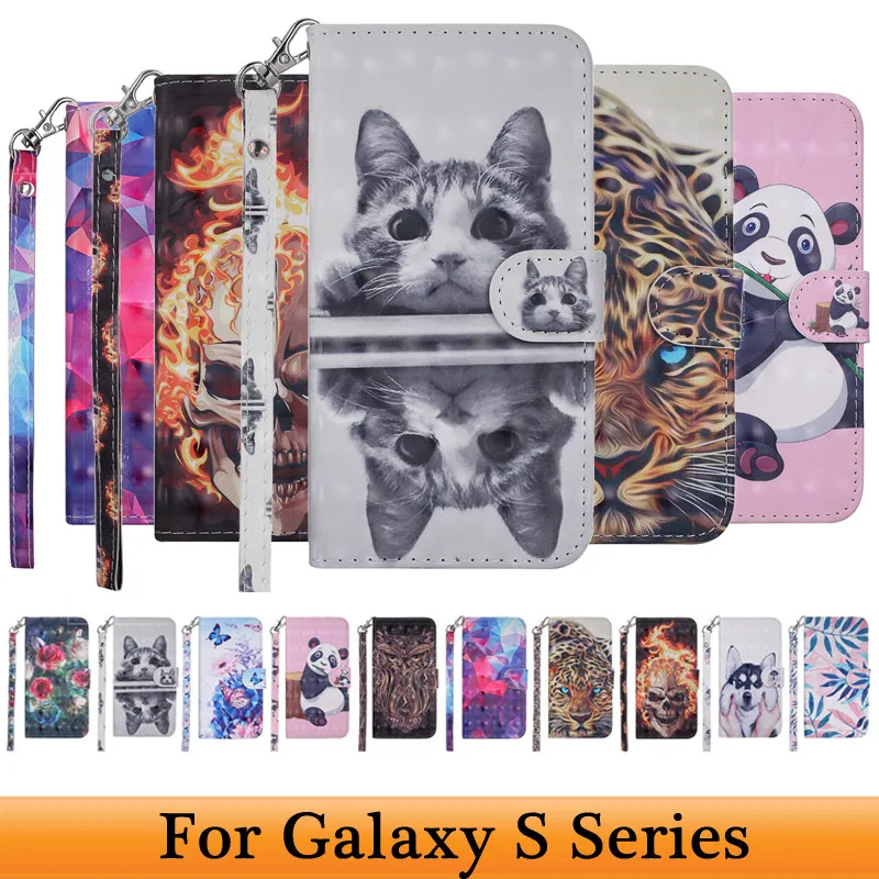 Чехол Кошелек с откидной крышкой для Samsung Galaxy S5 S6 Note 9 S7 Edge S8 S9 Plus S7Edge S8Plus S9Plus Note9