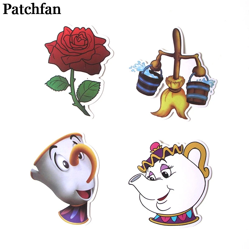 Patchfan 18 шт. красота и чудовище мультфильм наклейки для скрапбукинга DIY ноутбук скейтборд мотоцикл Дома Декоративные значки A2016