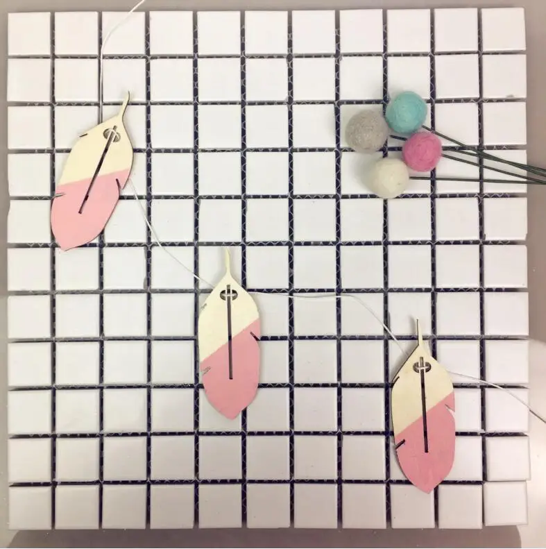 10 шт. набор деревянных чипсов милый лист/облако DIY деревянный баннер для детской