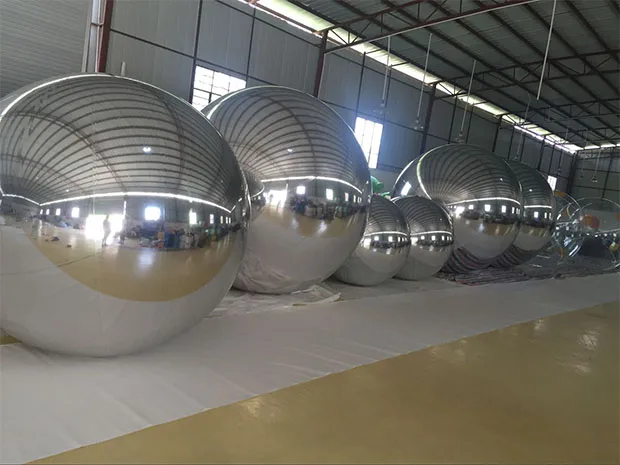 2 м серебристый и золотой надувной зеркальный шар/рекламный шар для украшения