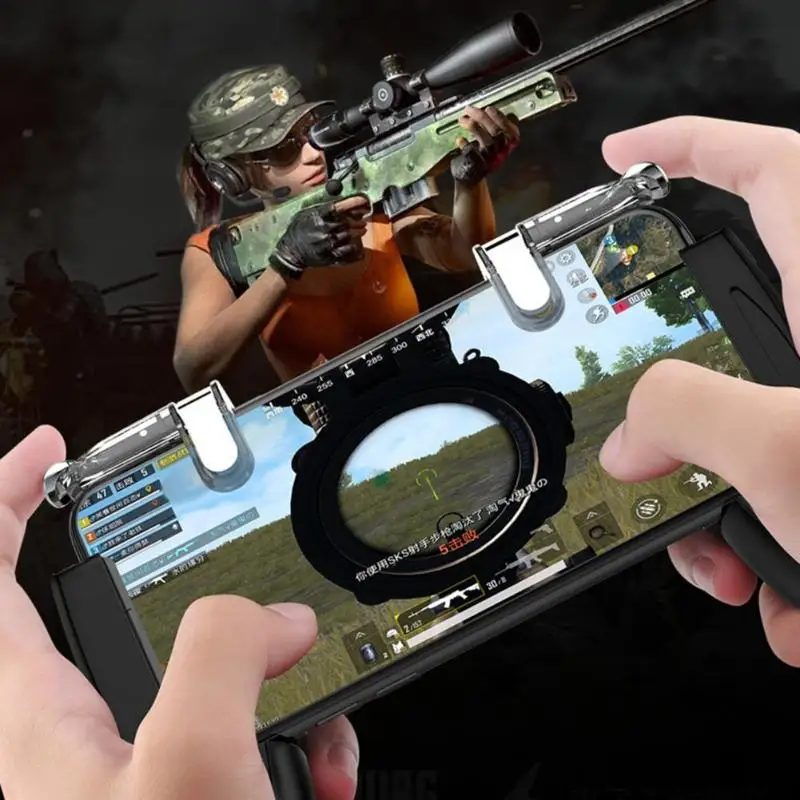K03 мобильные игровые Джойстики для PUBG прозрачный триггер геймпад стрельба игра огонь Кнопка контроллер артефакт для смартфона