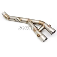 motorcycle mid exhaust pipe through hole exhaust exhaust muffle for yamaha r1 r1 2015 15