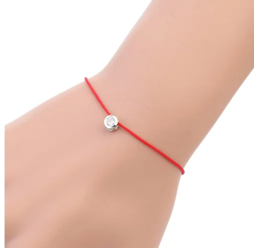 Lucky Zircon красная цепочка браслет новинка Bijoux простые браслеты для женщин
