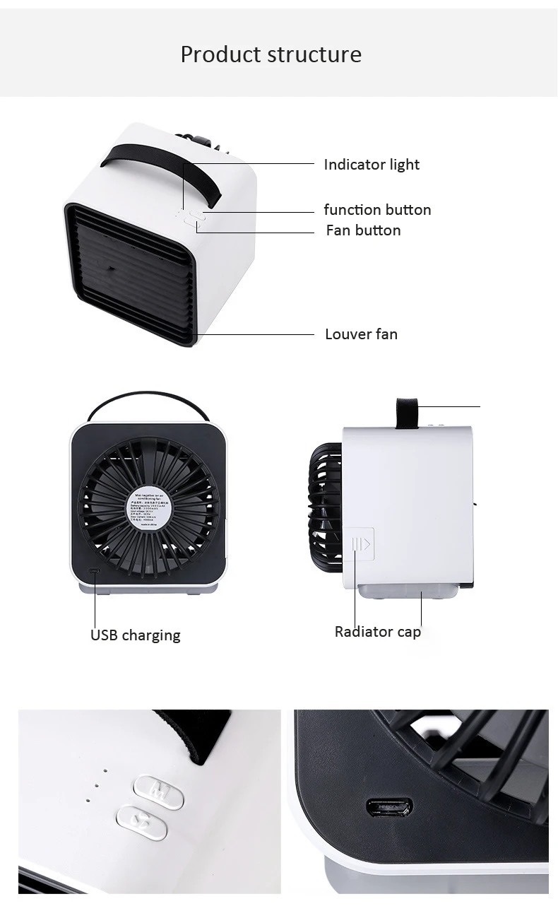 Мини USB портативный кондиционер увлажняюший очиститель отрицательных ионов вентилятор охладитель воздуха вентилятор для офиса
