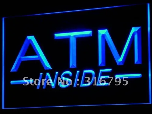 I565 ATM внутренний дисплей приманка Новый светодиодный неоновый светильник
