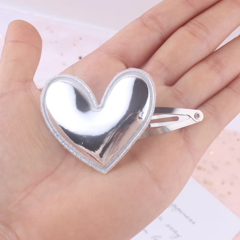 Новинка 2019 года Модный полиуретановый материал красивое сердце Серебряный BB