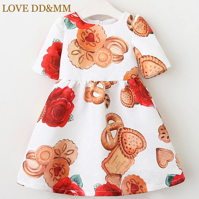 Платья для девочек LOVE DD &amp MM Весенняя детская одежда с принтом в виде ракушек и