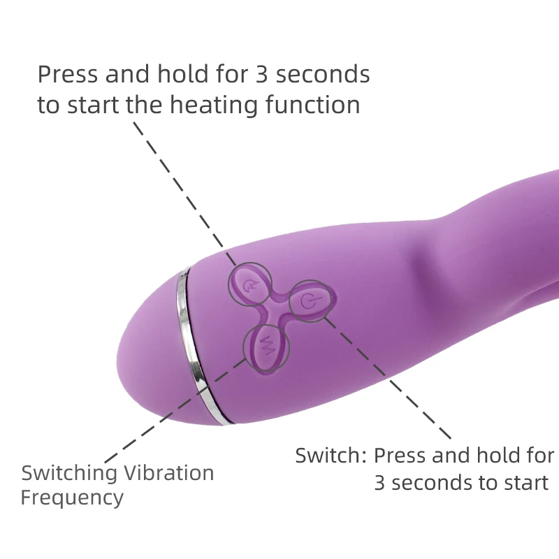 Силиконовый G Spot фаллоимитатор Отопление кролик вибратор для женщин двойной