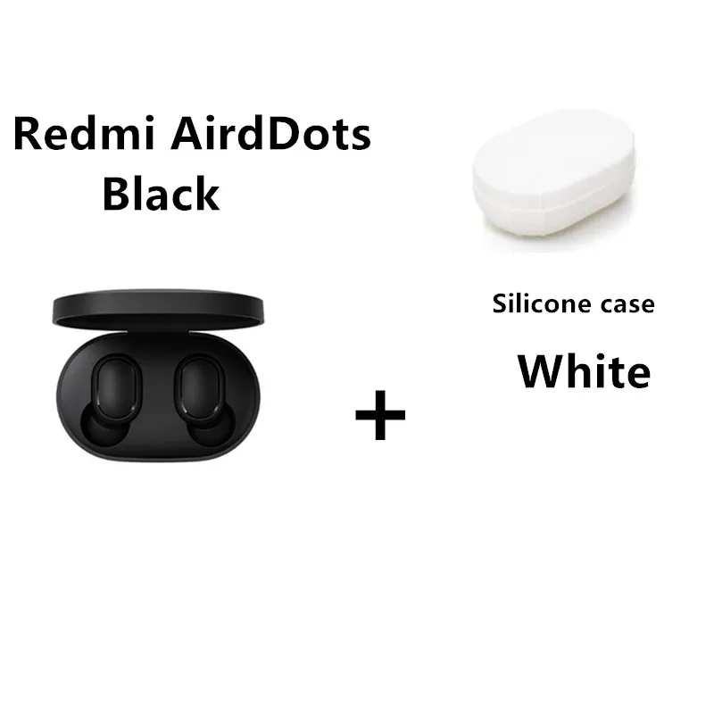 add white case Xiaomi Redmi AirDots беспроводные стерео наушники Bluetooth 5,0 наушники с зарядным устройством наушники-вкладыши с микрофоном Handsfree наушники с управлением AI - Цвет: add white case